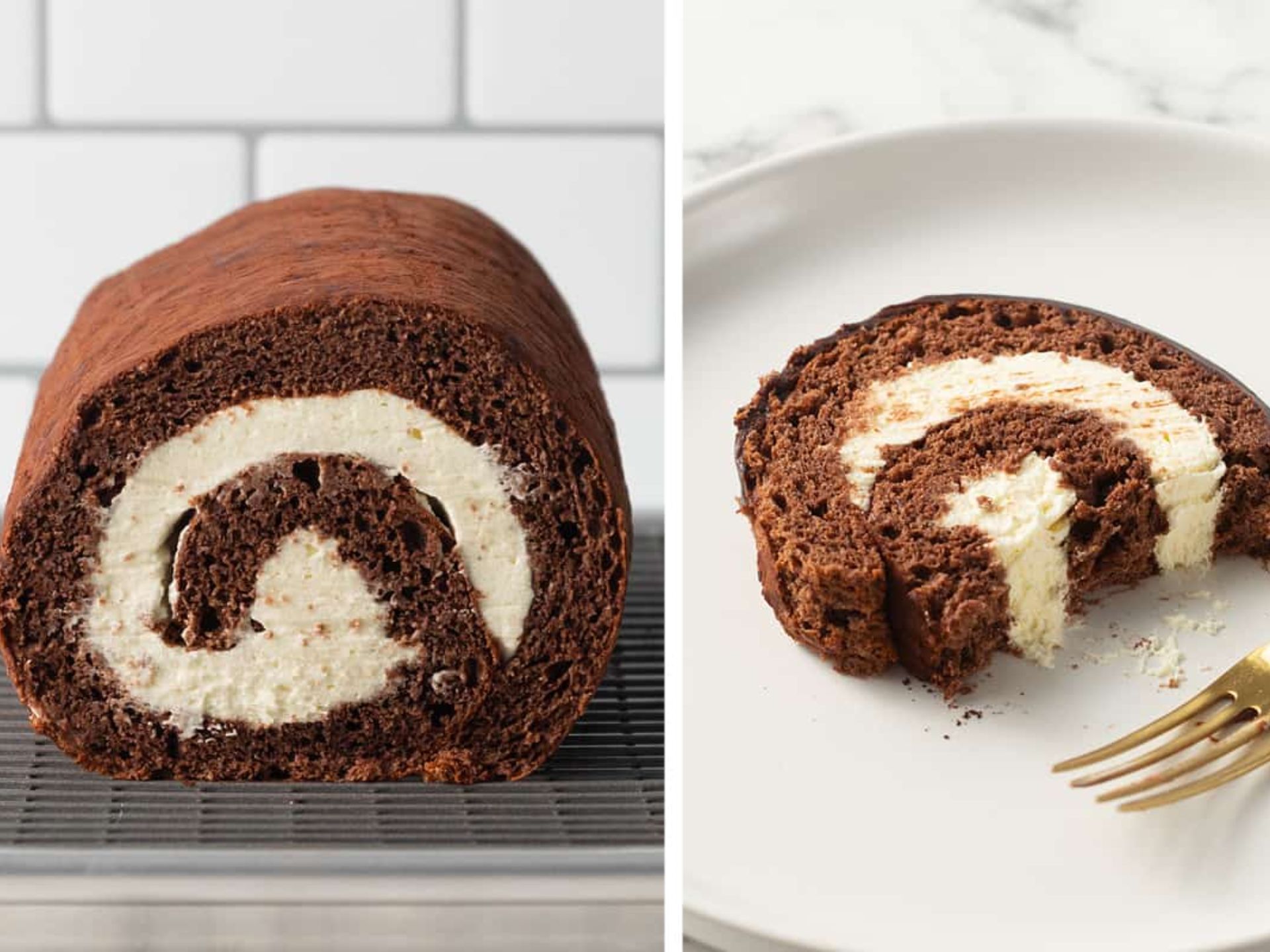 Chocolate Swiss Roll Cake