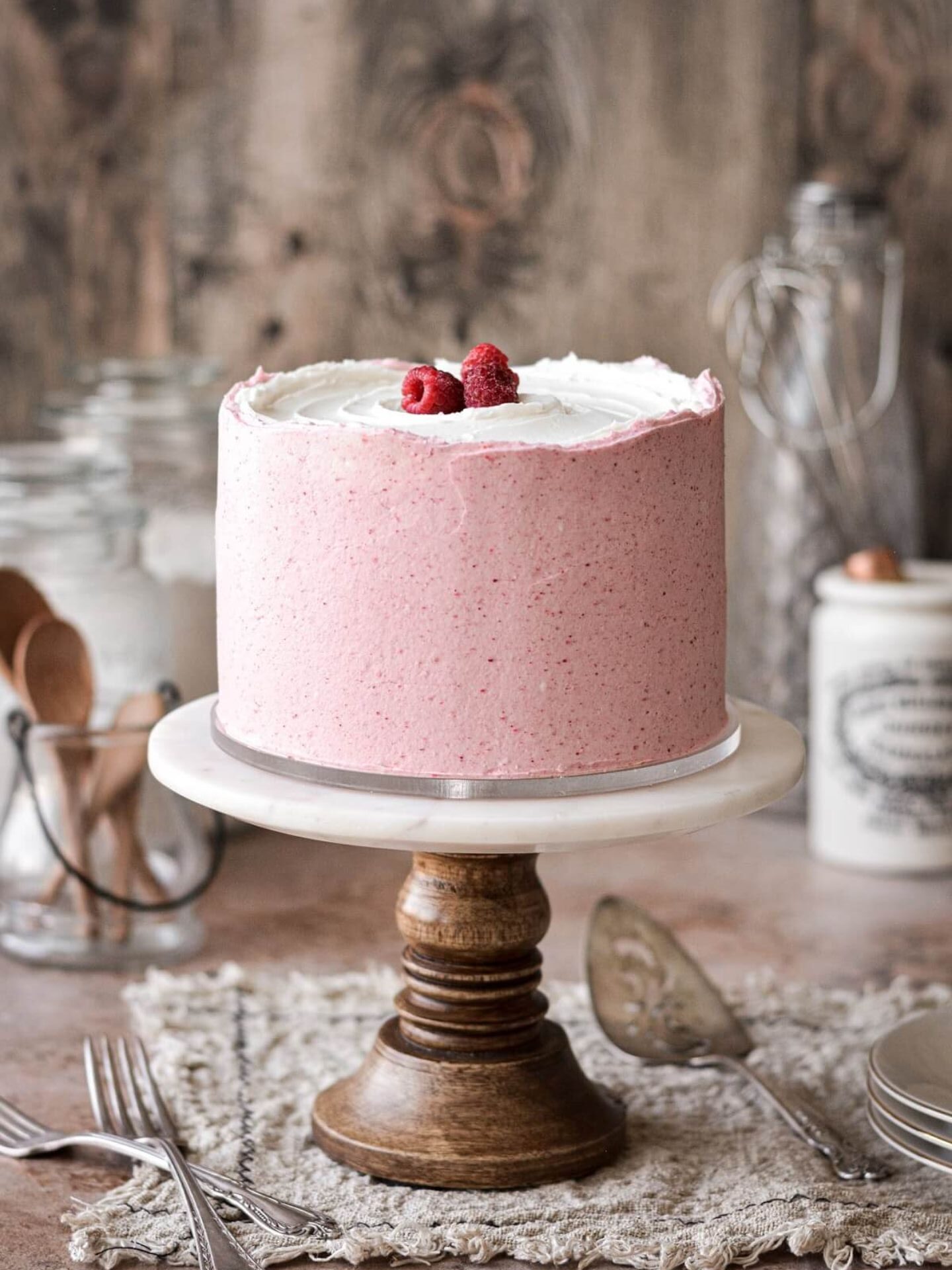 Vanilla Raspberry Cake