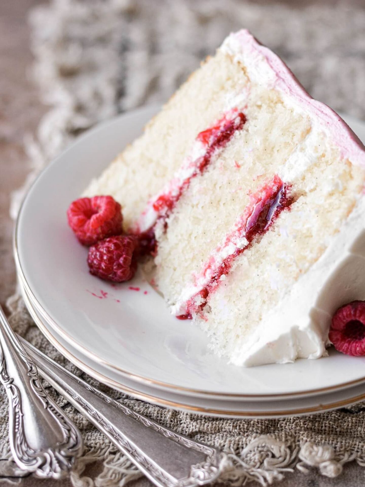 Vanilla Raspberry Cake