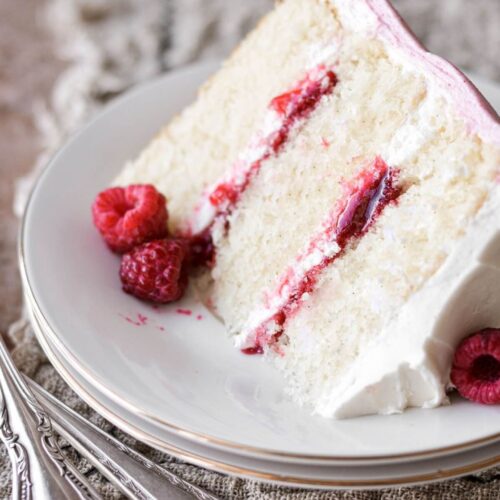 Vanilla Raspberry Cake